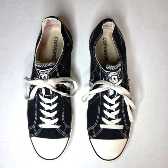 CONVERSE All Star Black and White Men's Canvas Sneakers - Picture 3 of 14